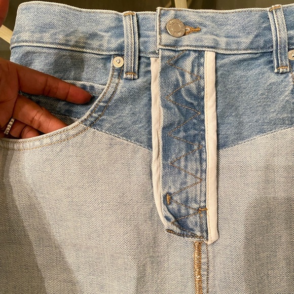 HELMUT LANG REVERSED DENIM MINI SKIRT 26 - Picture 7 of 14